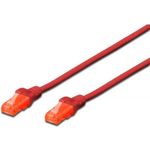 Digitus Patchkabel RJ45 U/UTP Cat6 1.00m rot Hebelschutz (DK-1612-010/R)