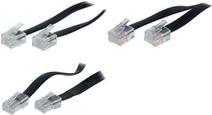 shiverpeaks BASIC-S Modular-Kabel, RJ12-RJ12 Stecker, 10,0 m Länge: 10,0 m, Farbe: schwarz, 6-adrig - 1 Stück (BS70090-6/6)