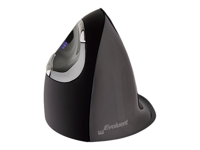 Evoluent VerticalMouse D Small Vertikale ergonomische Funkmaus 6 Tasten Schwarz, Grau