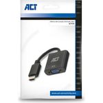 ACT AC7535 Videokabel-Adapter 0,23 m HDMI Typ A (Standard) VGA (D-Sub) Schwarz (AC7535)