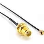 ALLNET ANT-PIG-UFL-SMAF-30 Koaxialkabel 0,3 m U.FL SMA Schwarz - Gold (ANT-PIG-UFL-SMAF-30)